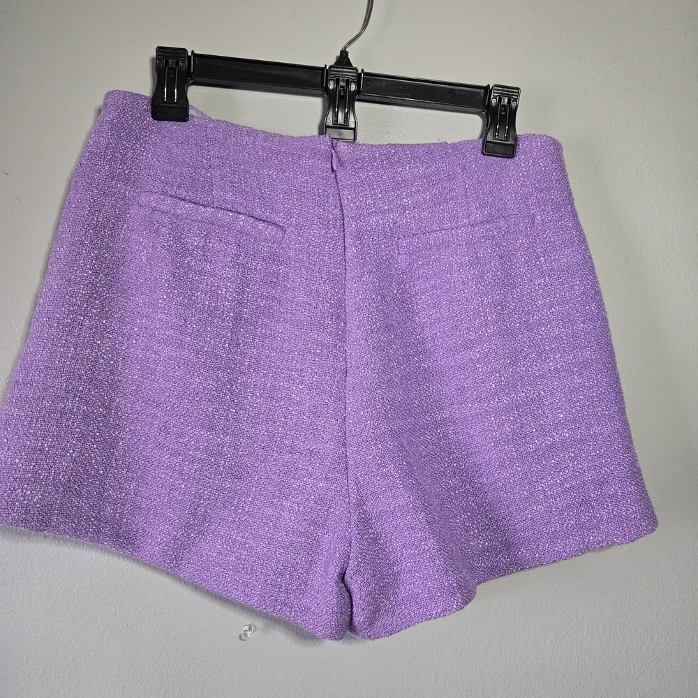 Lavender Tweed Skort Size Large Y2K Mini Skirt Preppy Cute Spring Summer - Picture 5 of 9